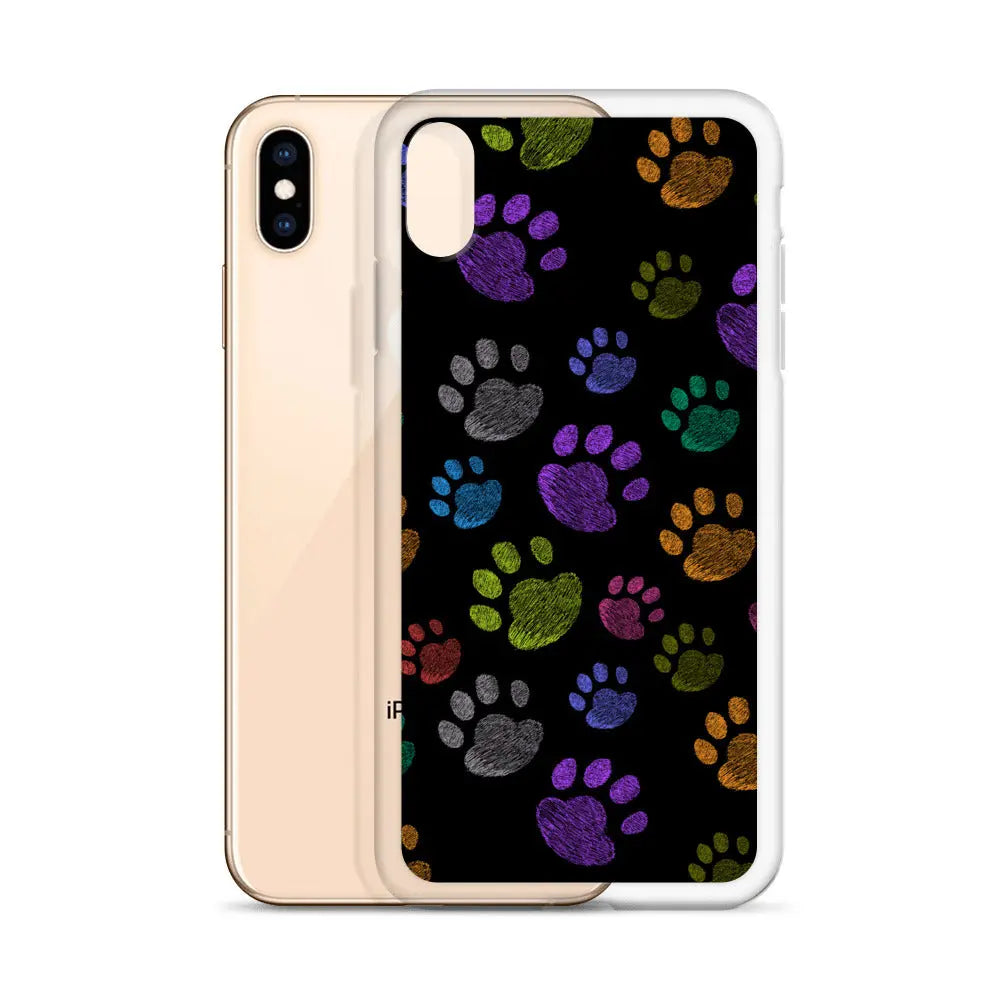 Fun Paw Print iPhone Case | Front View | The Wishful Fish