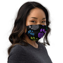 Load image into Gallery viewer, Fun Colorful Paw Print Face Mask
