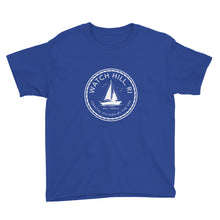 Load image into Gallery viewer, &quot;WATCH HILL, RI&quot; Youth T-Shirt | Royal Blue  | The Wishful Fish Shop

