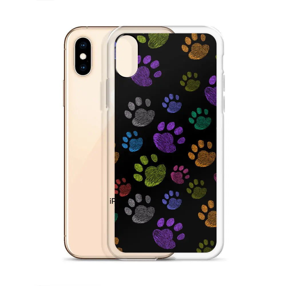 Fun Paw Print iPhone Case | Front View | The Wishful Fish