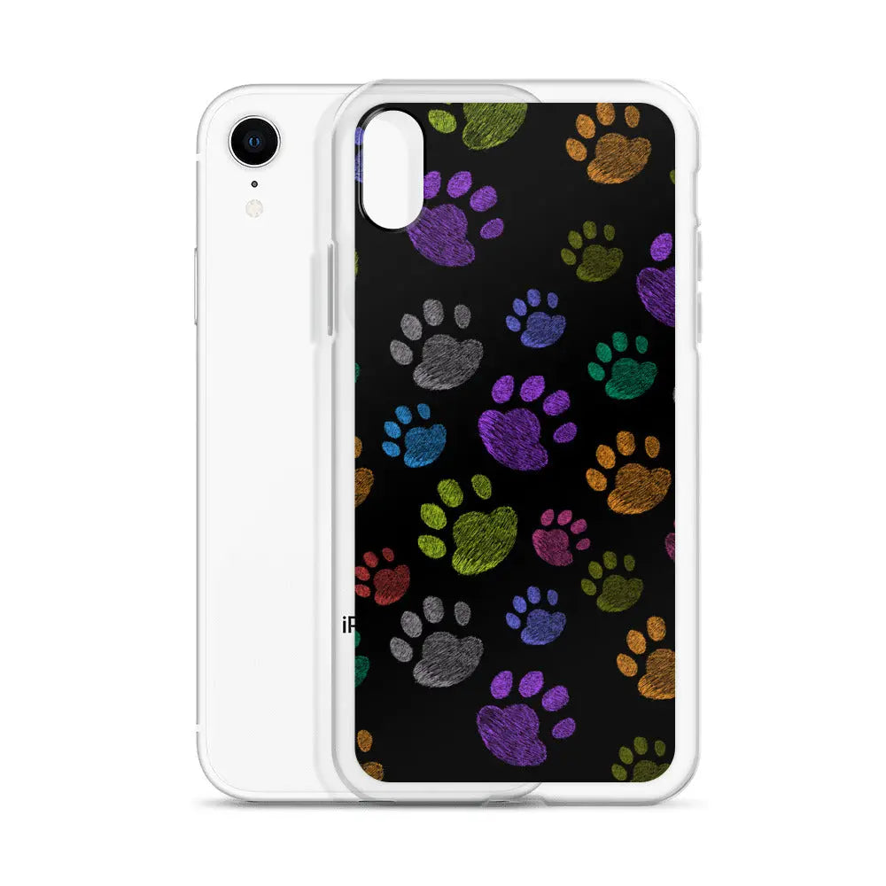 Fun Paw Print iPhone Case | Front View | The Wishful Fish