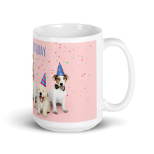 Load image into Gallery viewer, &quot;Happy Birthday&quot; Dog Mug | 15oz | Front View | The Wishful Fish
