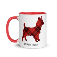 Load image into Gallery viewer, &quot;Best Friends FurEver&quot; Scotty Mug | Front View | 11oz | Red Inside and Handle | The Wishful Fish Shop
