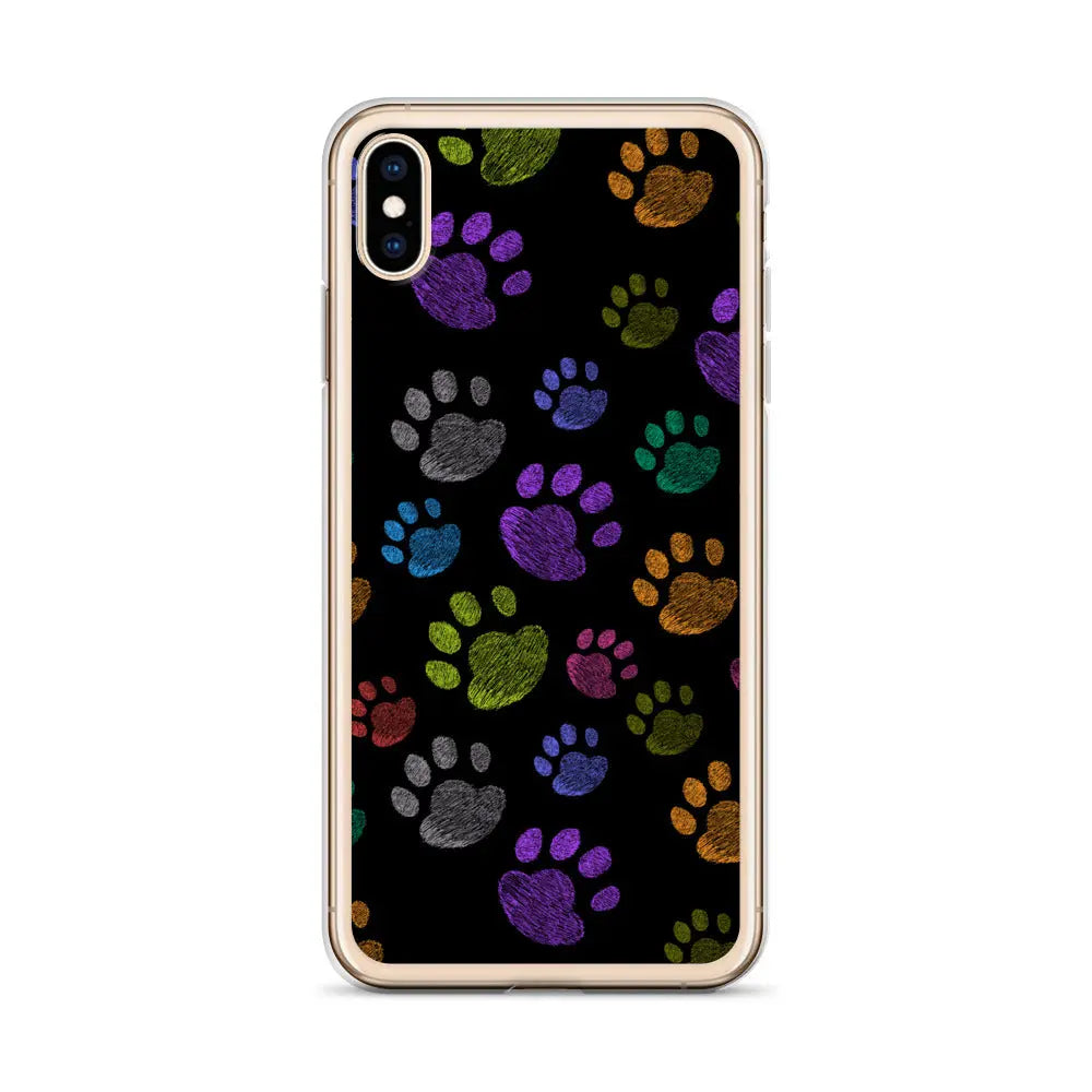 Fun Paw Print iPhone Case | Front View | The Wishful Fish