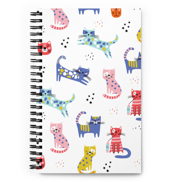 Kitty Kat Spiral Notebook | Front View | 5.25