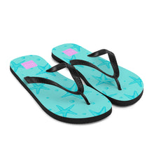 Load image into Gallery viewer, Watch Hill, Rhode Island Starfish Flip Flops | Top View
