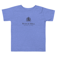 Load image into Gallery viewer, Watch Hill, Rhode Island &quot;Flying Horse Carousel&quot; Toddler T-Shirt | Blue | The Wishful Fish Shop
