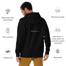 Load image into Gallery viewer, Watch Hill, RI &quot;East Beach&quot; Unisex Hoodie | Product Details | Back View
