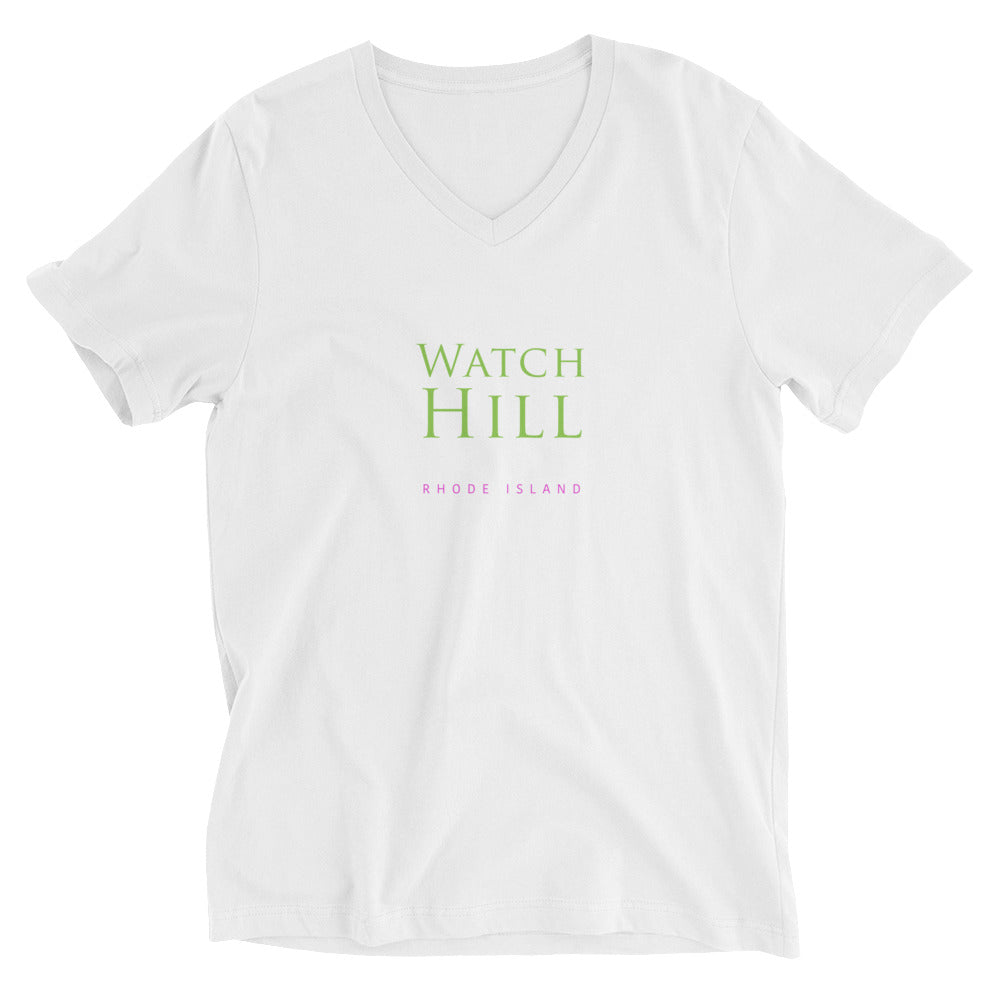 Watch Hill, Rhode Island V-Neck T-Shirt | Front View