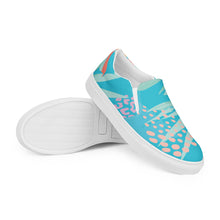 Load image into Gallery viewer, Tropical Women’s Slip-On Canvas Shoes | Side and Bottom View
